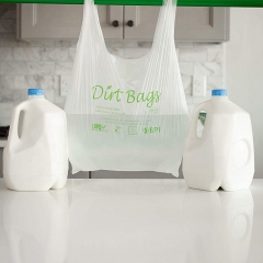 Sacola de compras de plástico biodegradável degradável impressa e personalizada