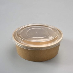 1000ml Takeaway Food Container Paper/Custom Kraft Paper Salad Bowl