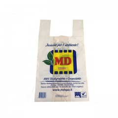Bolsas de compras de plástico biodegradables con logotipo completamente personalizado