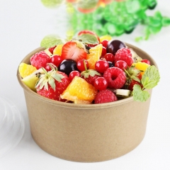 Take Away Disposable Hot Soup Paper kraft Salad Bowl