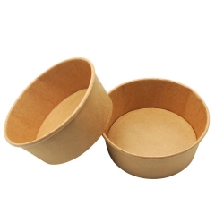 1000ML Eco-friendly PLA Coating Kraft Paper Salad Bowl