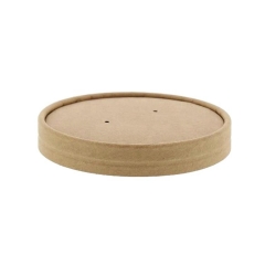 8OZ/12OZ/16OZ/32OZ Kraft Paper Soup Cup With Vented Lid