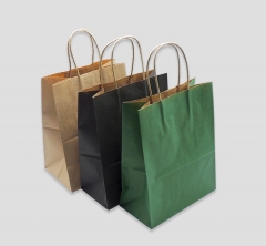 कस्टम प्रिंट क्राफ्ट पेपर बैग Takeaway ब्राउन क्राफ्ट पेपर बैग