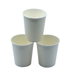 Seau de récipient de tasse de soupe de papier de carton blanc de 12 oz