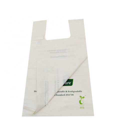 Eco-friendly Compostable Cornstarch Custom Logo Shopping Bags