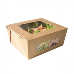 коробка упаковки фаст-фуда изготовленная на заказ коричневая коробка торта бумаги крафт с окном