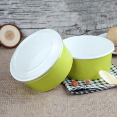 1300ML disposable White Salad Packaging Bowl With PET Lid