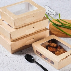Пользовательская одноразовая бумажная коробка для еды на вынос для обеда