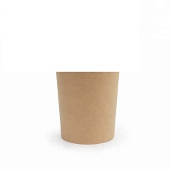 Disposable White Grease Proof Paper Bucket For Soup Cups With Lids