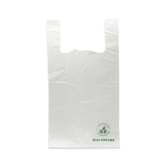 Saco biodegradável de amido de milho com impressão personalizada popular para compras