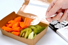 Bote de nourriture en papier pour conteneur à emporter enduite de cire