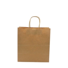 Sac d'emballage imprimé par logo Sac en papier kraft biodégradable pour la livraison de nourriture