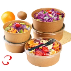 Kraft Paper Food Container/Takeout Paper Container/Paper Salad Bowl