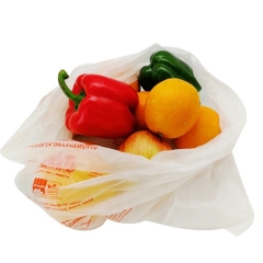 Sacos compostáveis ​​a preço de atacado sacola de compras personalizada de plástico 100% biodegradável