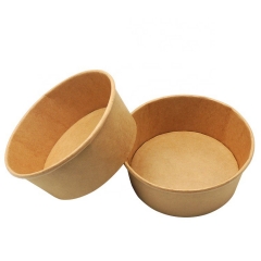 Kids Favored Microwave 1000ML Paper Bowls With PET Lids For Salad