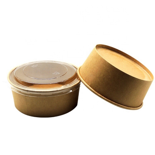 Fabuleux bol de nouilles en papier brun avec couvercle pour le marché européen