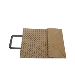 Wholesale price Food Take Away kraft Paper Bag With Handle