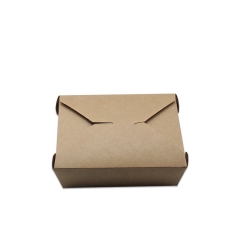 Custom Size Eco Friendly Kraft Paper Lunch Box