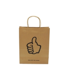 Recycelbare Kraftpapiertüte mit eigenem Logo zum Einkaufen und Verschenken