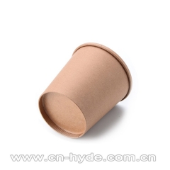 hefei biodegradable storage kraft paper soup cup with logo print