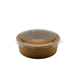 Reasonable Price Oilproof Disposable Paper Bowl With Clear PET Lids