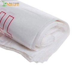 Disposable Custom Logo Cornstarch Packaging Shopping Bags For Takeaway