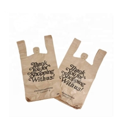 Wholesale Compostable PLA Shopping Bag 100% Biodegradable Plastic Bags