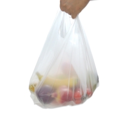 Kundenspezifisches Logo umweltfreundliche nicht-plastische Maisstrke biologisch abbaubare Taschen mit Griffen