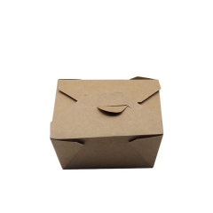 Disposable Kraft Paper Lunch Box Clamshell Biodegradable Lunch Box Packing