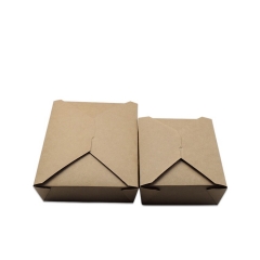 Custom Size Eco Friendly Kraft Paper Lunch Box