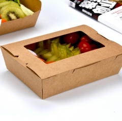 Caja de paquete de comida de papel para llevar desechable