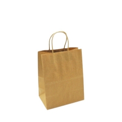 Wholesale Custom Shopping Kraft Paper Bag For Food With Handle