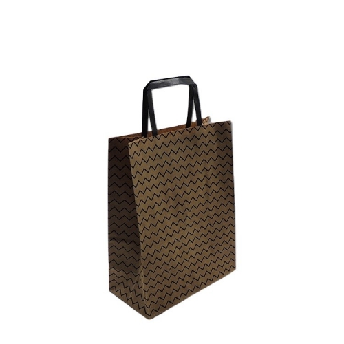 Custom Printed Your Own Logo Brown Kraft Gift Craft Shopping Paper Bag With Handles
