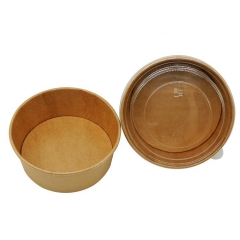 Fabulous Brown Paper Noodle Bowl With Cover For Europe Market