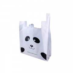 Sacs à provisions biodégradables et compostables avec logo en fécule de mas de Chine