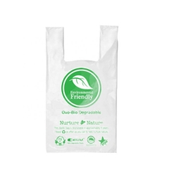 Supermarket Biodegradable Bag CPLA Disposable Shopping Bag Custom Logo