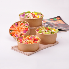Disposable 1500ml Paper Bowl biodegradable Food Bowl With Lid