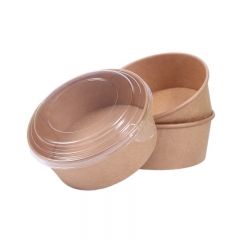 500/750/1000/1200/1300ml manufacture PLA biodegradable Salad Paper Bowl with lid