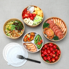 Салатница из крафт-бумаги / одноразовая бумажная тарелка для супа