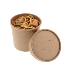 12oz White Cardboard Paper Soup Cup Container Bucket