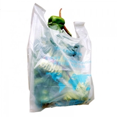 Amido de Milho Totalmente Biodegradável PLA Compostáveis ​​Sacos de compras biodegradáveis