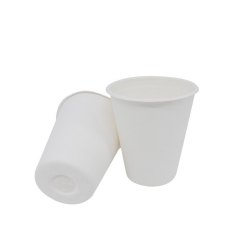 Taza de café de pulpa de caa de azúcar biodegradable desechable de 9 oz