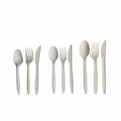 Flatware Set ช้อนส้อม PLA ที่ย่อยสลายได้ทางชีวภาพแบบใช้แล้วทิ้ง