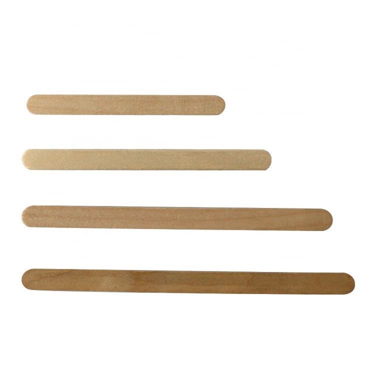 บรรจุแบบกำหนดเอง 20 pcs Natural Popsicle Sticks Wood