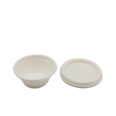 Biodegradable Disposable Sugarcane Pulp Sauce Container 2oz Sauce Cup With Lid