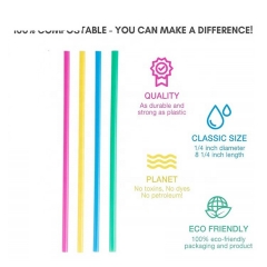 Plant-Based Customized Biodegradable Transparent PLA Straw