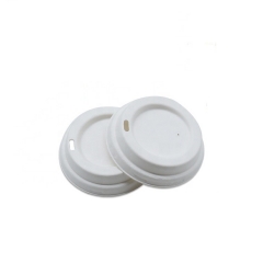 90mm New Nature Compostable Disposable Bagasse Lid for Coffee Cups