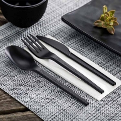 Compostable PLA biodegradable plastic disposable cutlery set