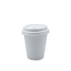 डिस्पोजेबल पर्यावरण के अनुकूल गन्ना कॉफी कप ढक्कन के साथ