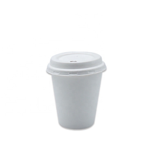 뚜껑이 있는 일회용 친환경 사탕수수 테이크아웃 커피 컵